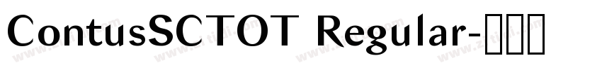 ContusSCTOT Regular字体转换